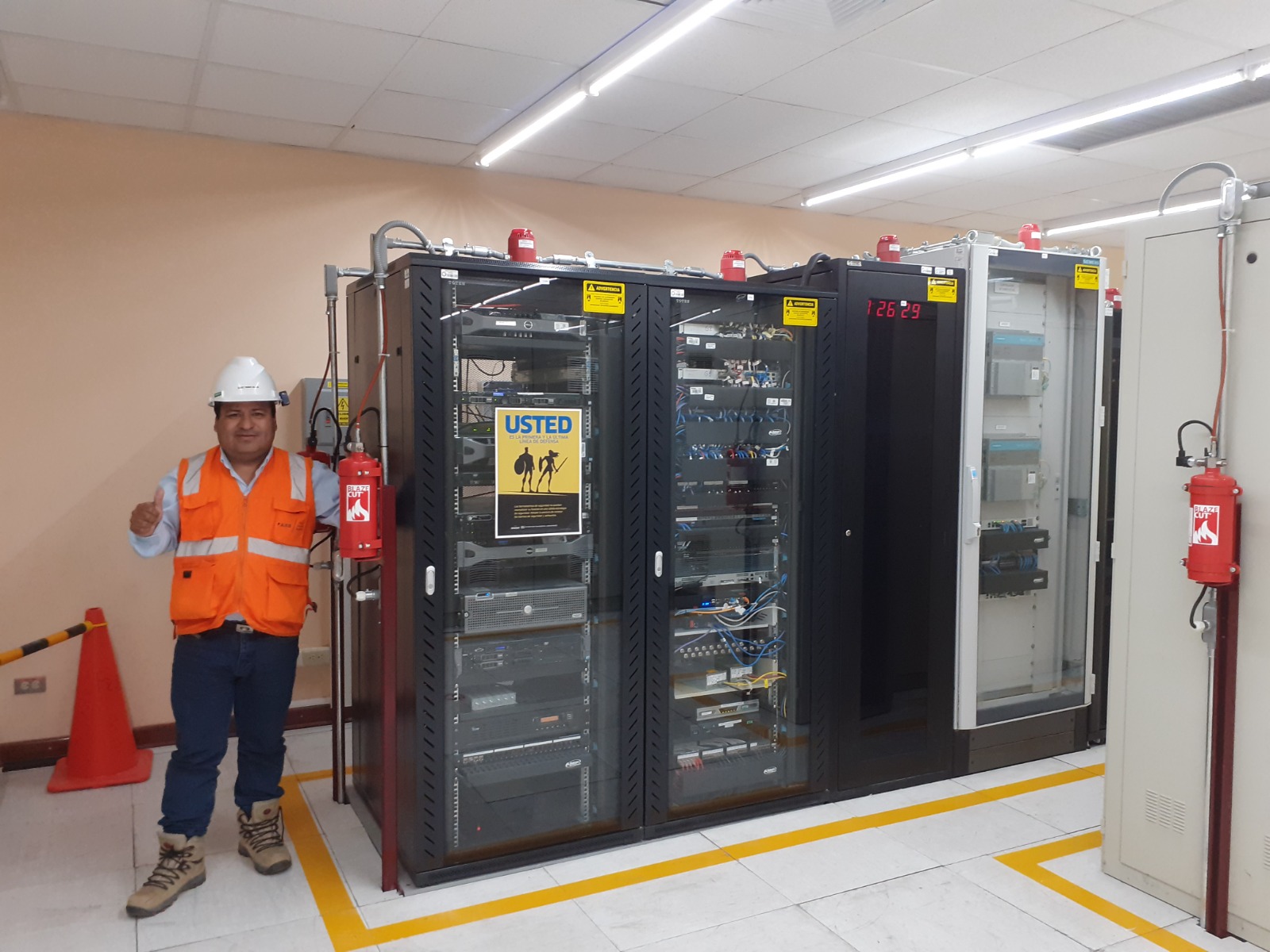 Sistema de extinción para sala eléctrica y tableros eléctricos